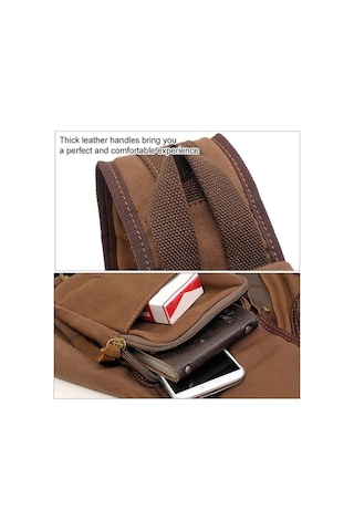 Wondernest Augur 8171 Multifunctional Canvas Chest Bag, Omuz Messenger Crossbody Bag, Ergonomic Design Altın