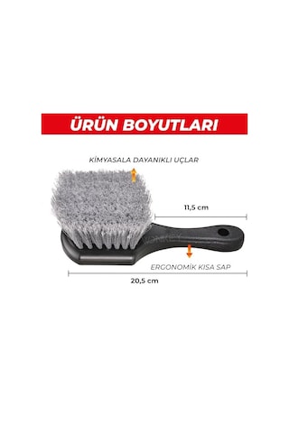 Wonkey - Jant Ve Davlumbaz Temizleme Fırçası, Yumuşak Kıllı Çizmez Oto Jant Fırçası, Lastik Ve Tekerlek Yuvası İçin Araç Lastiği Yıkama Fırçası, Araba Jantı Temizlik Fırçası