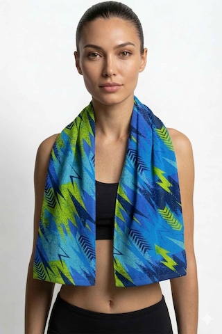 Sports Dijital Baskılı 50x100 Cm Spor Havlusu Sport1 Mavi