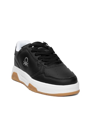 United Colors Of Benetton Benetton Bnı-11220 Kadın Klasik Sneaker Siyah - Beyaz Siyah - Beyaz