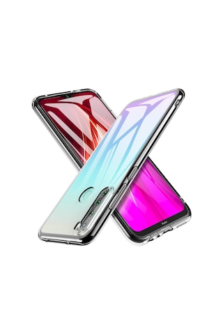 Xiaomi Redmi Note 8 Kılıf Şeffaf Silikon Tam Koruma Hibrit