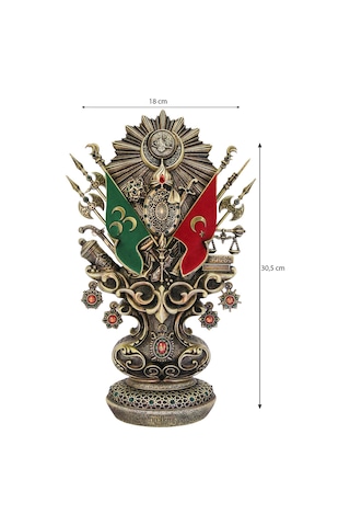 Nakkaş Osmanlı Boytu Battal Boy Antik Sarı / Yeşil Taşlı