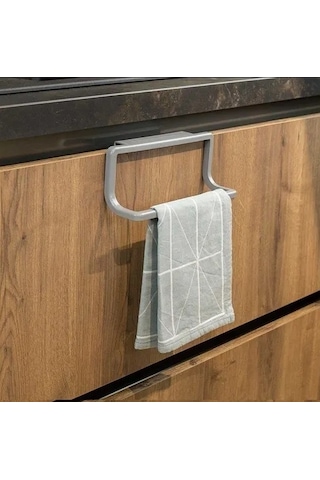 Towel Hanger Dolap Kapağına Asılabilen Havluluk, Havlu Askısı Grı Gri