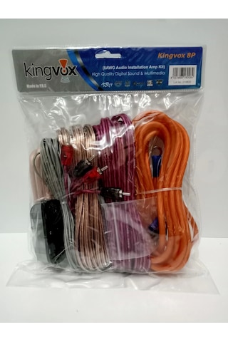 Kingvox Amfi Kablo Seti 8 Ga - Y Kablo Hediyeli Anfi Kablosu Takımı - Tam Set