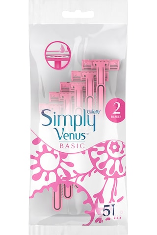 Gillette Simply Venüs 2 Basic Kadın Tıraş Bıçağı 5'li