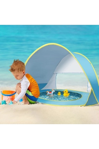 Tongxida Havuz Uv Koruma Suntent Pop Up Gölge Havuzu Bebek Plaj Çadırı A Pink Pembe/ Pembe