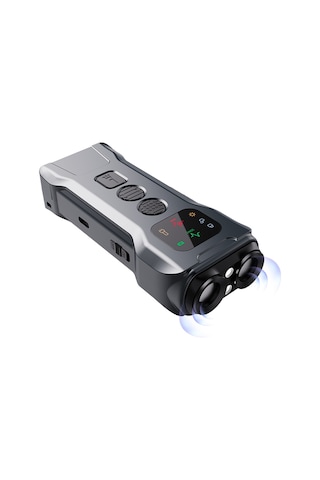 Folinda Siyah P9 Ultrasonik Köpek Antrenörü - 15-30khz Çift Frekanslı, El Fenerli, İç Bataryalı, Köpek Havlamasını Durdurma Ve Kötü Davranışları Engelleme Aleti