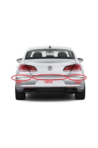 3C8807443 Passat Cc 13-17 Arka Tampon Nikelaji Orta 509225539