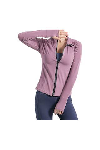 Gajeena Kadın Spor Ceketi - Nefes Alabilir, Hızlı Kuruma, Parmak Delikli, Yoga Ve Koşu İçin Mor