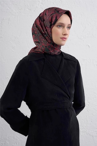 Armine Sura İpek Eşarp Siyah Pembe