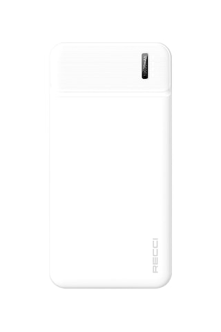 Recci Rpb-n16c Ultra İnce Hızlı Şarj Özellikli Led Işık Göstergeli Wireless Powerbank 10000mah Beyaz Beyaz