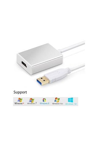 Usb 3.0 To Hdmi Çevirici Usb 3.0 Hdmı Kablo Görüntü - Ses (533632686)