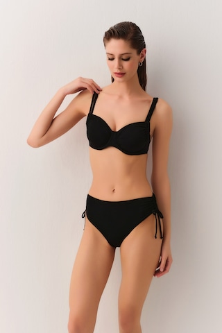 Suwen Yanı Büzgülü Bikini Alt Sbn26820012 Siyah