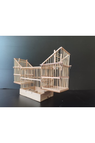 Çotanaklar Kafes Otomatik Kapanca Ahşap Kafese Geçmeli 2'li