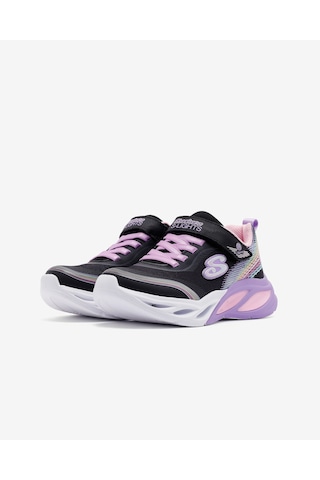 Skechers Cosmıc Glow Raınbow Beam Büyük Kız Çocuk Siyah Işıklı Spor Ayakkabı 303709l Bkmt Siyah