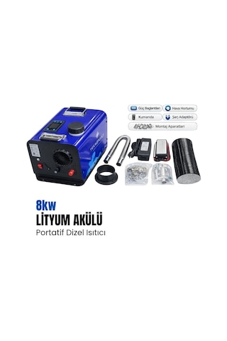 Tecnopoint 8kw Taşınabilir Lityum Akülü Webasto Tipi Dizel Isıtıcı-1754