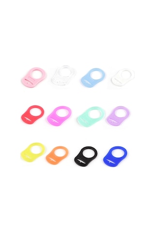 Sones 10 Adet Emzik Tutucu Klips Adaptörü Halka Düğme Stili Emzik Adaptörü C3