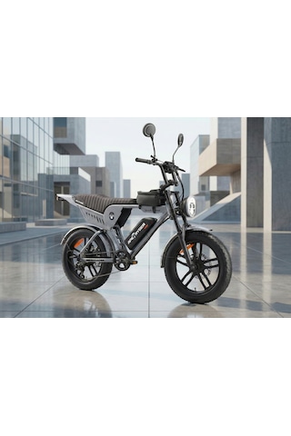 Ape Ryder Genon Ultra 750w Elektrikli Bisiklet Ayna Çanta Ve El Gazı Gri