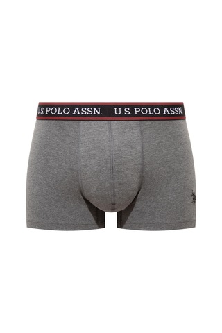 U.s. Polo Assn. 80651 Bordo - Antrasit Melanj - Siyah 3 Lü Boxer Bordo - Antrasit Melanj - Siyah