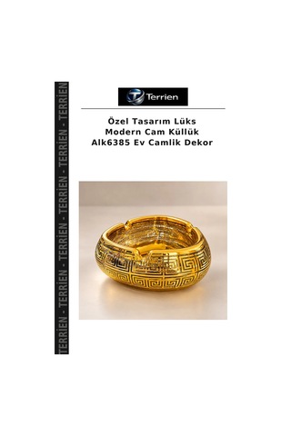 Özel Tasarım Lüks Modern Cam Küllük Alk6385 Ev Camlik Dekor
