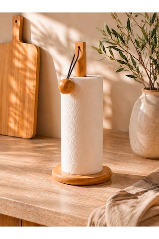 Top Detaylı Ahşap Kağıthane Havluluk Bambu