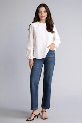 Defacto Regular Fıt Poplin Uzun Kollu Tunik H0281ax26spwt32 Beyaz-wt32