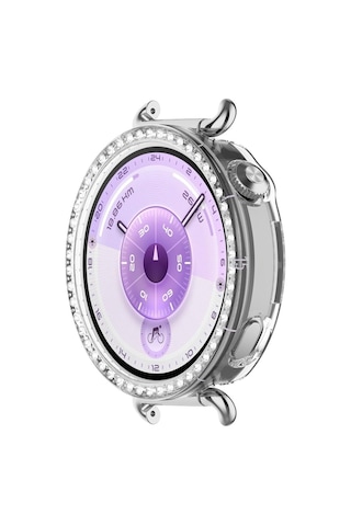 Huawei Watch Gt 6 41mm Tek Sıra Taşlı Kasa Koruyucu Ekran Koruyucusuz Teksıra