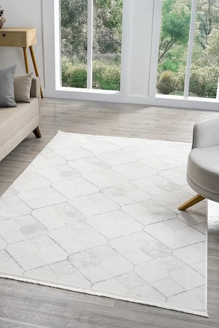 Seyran Halı Sahra 15501 Gri Akrilik Makine Halısı