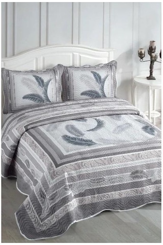 Alya Çift Kişilik Kapitone Yatak Örtüsü Renkli