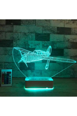 Özel Tasarım Pırpır Uçak 3D Led Lamba