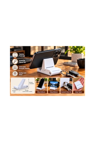 Katlanabilir Plastik Telefon Standı 3d Baskı Mini Masaüstü Telefon Tutacağı