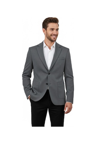 Erkek Tek Spor Ceket Çift Yırtmaçlı Bgl-st04979 Gri