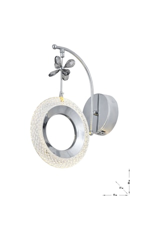 Ribera Power Ledli Modern Lüks Duvar Aplik 3 Renk Sarı-beyaz-gün İşığı - Krom Krom