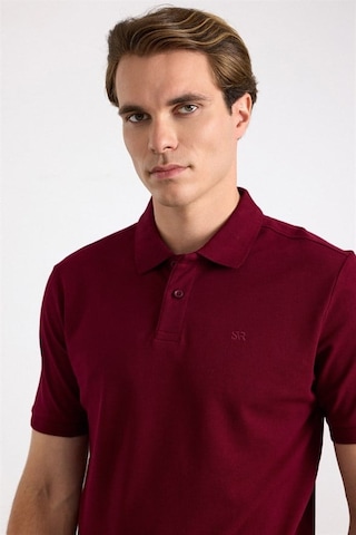 Süvari Koyu Bordo Regular Düz Nakışlı Pike Düğmeli Polo Yaka Tişört Sts1014000018-k09