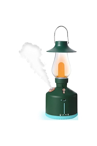 Ultrasonik Hava Nemlendirici Vintage Şarjlı Led Işıklı Buhar Makinesi Aroma Difüzör 280ml 001