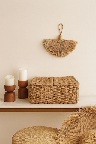 Morponi Hasır 2 Bölmeli Çok Amaçlı Sepet- Patates&soğan Sepeti 39 Cm X 22 Cm Svr Kahverengi