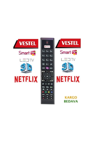 Vestel Uyumlu Smart 3D Netflix Tv Kumandası