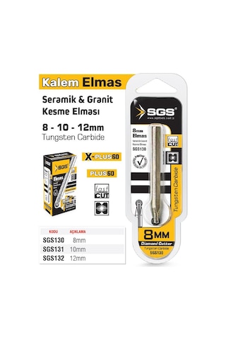 Sgs Seramik Ve Granit Kesme Elması - 12 Mm. - 1 Adet