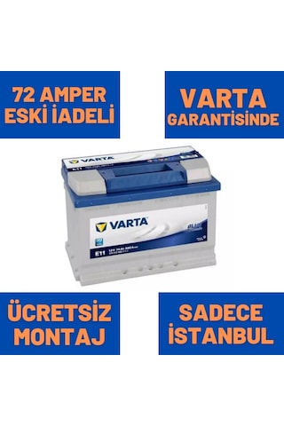 12V 74 Ah E11 74 Amper Varta Akü 680 Blue Dynamic
