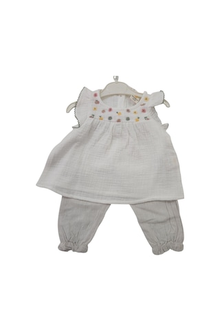 Babydoll 2li Takım Via Yeşil-ekru-12207 Açık Gri