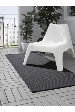 Koyu Gri 80x200 cm Halı Modern Halı İç-Dış Mekan