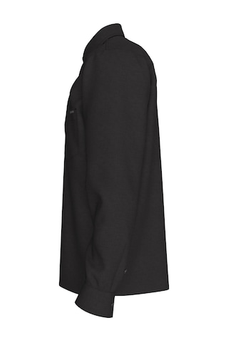 Calvin Klein Erkek Ls Sld Günlük Keten Siyah Klasik Gömlek-13670 Siyah
