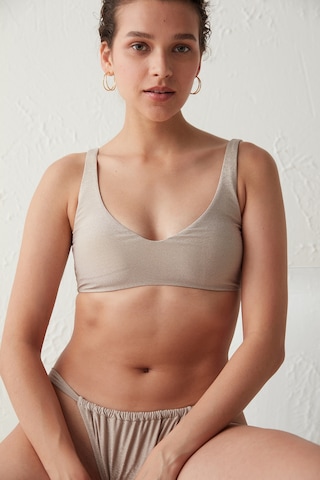 Penti Bej Simli Side Bikini Altı Beıge Bej