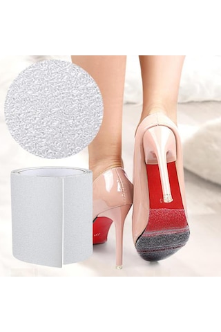 Homyl Taban Çıkartmaları Aksesuarlar Ayakkabı Kare Çubuğu Şeffaf 10x50cm