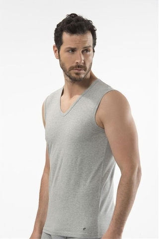 Cacharel 1304 Spor Erkek V Yaka - Gri Melanj
