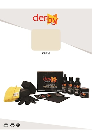 Derby Krem Deri Döşeme Boyama Ve Onarım 4 Lü Set