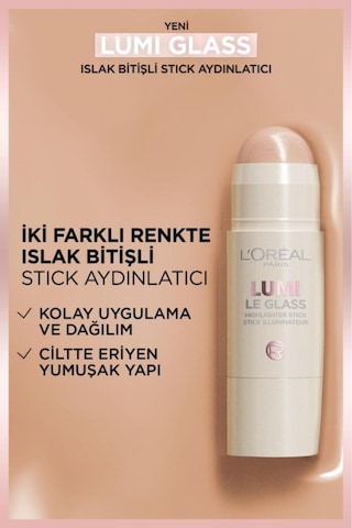 L'Oréal Paris Lumi Glass Islak Bitişli Stick Aydınlatıcı 620 Glassy Pink Ballet