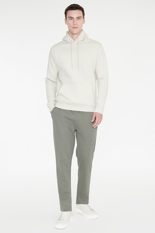 AC&Co / Altınyıldız Classics Erkek Bej Standart Fit Normal Kesim Kapüşonlu Kanguru Cepli Pamuklu Sweatshirt Bej