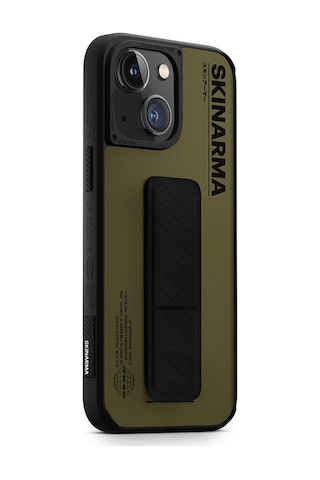 Apple Uyumlu iPhone 14 Plus Kılıf Skinarma Standlı Deri Görünümlü Gyo Kapak