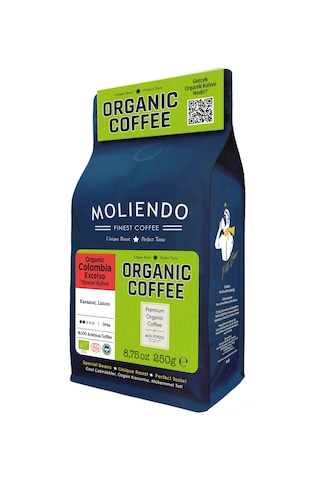 Moliendo Organic Colombia Excelso Yöresel Kahve Çekirdek 250 G